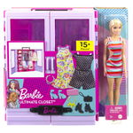 Papusa Barbie cu sifonier Ultimate Closet, Mattel