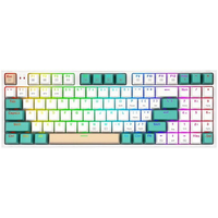 Tastatura Redragon Veigar, RGB LED, USB/USB Wireless/Bluetooth, White-Green