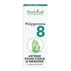 Polygemma 8, Astenie psiho-fizica si memorie, 50ml, PlantExtrakt, PlantExtrakt