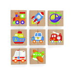 Puzzle magnetic, Viga Toys, 32 piese, Lemn, Multicolor, Viga