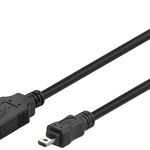 cablu usb 2.0 a tata - mini usb 8pini, 1.8m, negru, goobay, Goobay