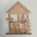 Puzzle 3D din lemn - Căsuță de Crăciun, edituradiana.ro