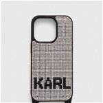 Karl Lagerfeld etui pentru telefon Iphone 14 pro culoarea argintiu, Karl Lagerfeld