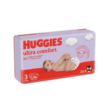 Scutece Huggies Ultra Comfort Jumbo, Nr. 3, 56 buc, 4-9 kg