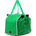 Set 2 genti textile reutilizabile pentru cumparaturi, Gonga® Verde