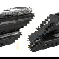 Aragaz camping, portabil, Micul Fermier, 2 in 1, incalzitor, 1.3 kW, un arzator, aprindere piezo-electrica, 29x24x27 cm, Micul Fermier
