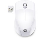 Mouse wireless HP 220 Snow White, nano-dongle USB 2,4GHz, ambidextru, autonomie max. 15 luni, 1600 DPI, 3 butoane, baterie AA inclusa, alb