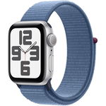 APPLE Watch SE 2 (2nd Gen) GPS, 40mm Silver Aluminium Case, Winter Blue Sport Loop