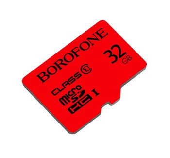Card de memorie Borofone, HC UHS-I Class10 Micro-SD, 32 GB, Rosu