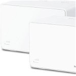 Mercusys AX3000 Whole Home Wi-Fi system HALO H80X(2-PACK),wi-fi 6 Dual-Band, Standarde Wireless: IEEE 802.11ax/ac/n/a 5 GHz, IEEE 802.11ax/n/b/g 2.4 GHz, viteza wireless: 2402 Mbps on 5 GHz, 574 Mbps on 2.4 GHz, Securitate wireless: WPA-PSK/WPA2-PSK/WPA3, Mercusys
