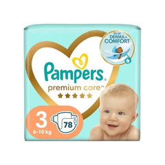 Scutece Pampers Premium Care Jumbo Pack, Marimea 3, 6kg-10kg, 78 buc