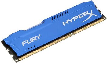 Memorie HyperX Fury Blue 8GB DDR3 PC3-12800 1600MHz CL10 HX316C10F/8