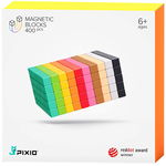 Set joc constructii magnetice PIXIO-400, 400 piese, aplicatie gratuita iOS sau Android