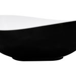 Cada freestanding Besco Siya Black & White Matt 172x100cm  ventil click-clack cu top cleaning grafit  alb, Besco