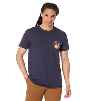 Imbracaminte Barbati Quiksilver Gold Lines Short Sleeve Tee Navy Blazer, Quiksilver