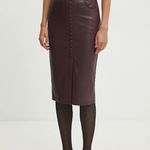 Answear Lab fusta culoarea bordo, midi, creion, Answear Lab