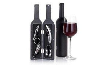 Set accesorii pentru vin, in forma de sticla