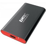 Emtec SSD X210 Elite 256 GB hard disk extern negru și roșu (ECSSD256GX210)