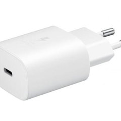 Incarcator de retea Samsung Incarcator Retea cu cablu USB Type-C  EP-TA800W + DA705BWE, Quick Charge, 25W, 1 X USB Type-C, Alb