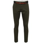 Pantaloni chino verde inchis cu curea - Selected Homme Yard, Selected Homme