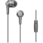 Casti audio in-ear Pioneer SE-C3T-H, aluminiu design, control telefon, Gri