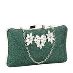 Clutch verde inchis cu brosa BYH814 05