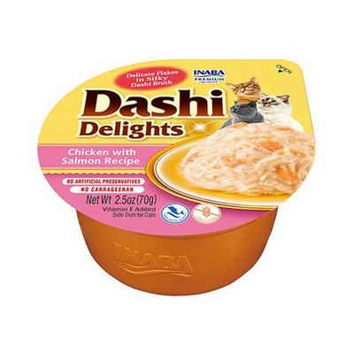 Hrana Umeda Pentru Pisici, Dashi Delights Cu Pui Si Somon, 70G