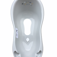 Cadita bebe Lorelli, 100 x 51 x 31 cm, cu dop de scurgere si baza antialunecare, Zebra Grey, Lorelli