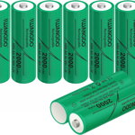 Set de 8 baterii reincarcabile AA IWANGDO, 2000mAh, 1,2 V, verde, 14,1 x 50 mm, 