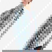 COLIN'S, Camasa de bumbac in carouri, Albastru/Sparanghel, S