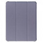 Husa Tableta Upzz Stand Case Smart Cover Pentru iPad Pro 12.9" 2021, Spate Transparent, Functie Stand, Albastru, Upzz