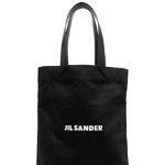 Jil Sander JIL SANDER Book Tote canvas shopping bag BLACK, Jil Sander