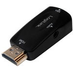 logilink Adaptor Logilink HDMI - VGA, Audio-out 3.5mm, Negru, logilink