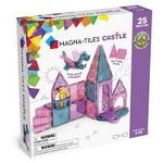 Set Magnetic De Construit Cu 25 Piese Model Castel Pastel, Magna-Tiles