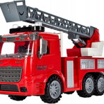 Masina pompieri Malplay, cu scara extensibila, interactiva, cu sunete si lumini, MalPlay