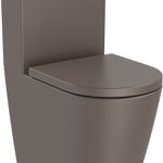 Vas wc Roca Inspira Round Rimless Compact back-to-wall 375x600mm cafea, Roca