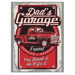 Tablou afis service auto Dad’s Garage vintage - Material produs:: Poster pe hartie FARA RAMA, Dimensiunea:: 80x120 cm, 