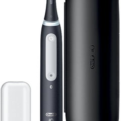 Periuta de dinti electrica Oral-B iO4 cu Tehnologie Magnetica si Micro-Vibratii,, Senzor de presiune Smart, 4 moduri, 1 capat, Trusa de calatorie, Negru