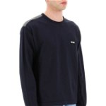 Hugo Boss Light Sweatshirt With Knit Inserts DARK BLUE, Hugo Boss