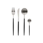 Set Tacamuri Ideea Inox Si Black, 24 Piese, Natürlich