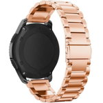 Curea metalica Smartwatch Samsung Gear S2, iUni 20 mm Otel Inoxidabil, Rose Gold