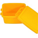Cutie galbenă din plastic pentru depozitare, 11 x 6 x 8 cm
