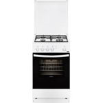 Aragaz Zanussi ZCG210T1WA, 4 arzatoare, alimentare cu gaz, aprindere electrica plita, 50 cm, Alb, Zanussi