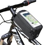 Geanta Bicicleta Impermeabila Cu Suport Pentru Telefon Pentru Cadru - Wozinsky Wbb6bk, Negru