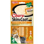 INABA Churu Skin&Coat 4x14g cu pui pentru pisici, INABA