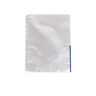 Folie de protectie Esselte A4 105 microni margine color 100 bucati/set rosu, Esselte