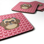 Caroline`s Treasures Carolines Comori BB5319FC Ciocolata Brown Shih Tzu Spuma Coaster Set de 4 Multicolore 3 1/2 x 3 1/2, 