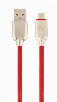 Cablu alimentare si date Gembird, USB 2.0 (T) la Micro-USB 2.0 (T), 2m, Rosu, CC-USB2R-AMmBM-2M-R