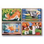 Set 4 puzzle lemn in cutie Animale de companie Melissa and Doug, Melissa & Doug