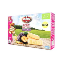 Biscuiti Bio Adoro i Bimbi cu prune si cereale 2x125g, de la 6 luni